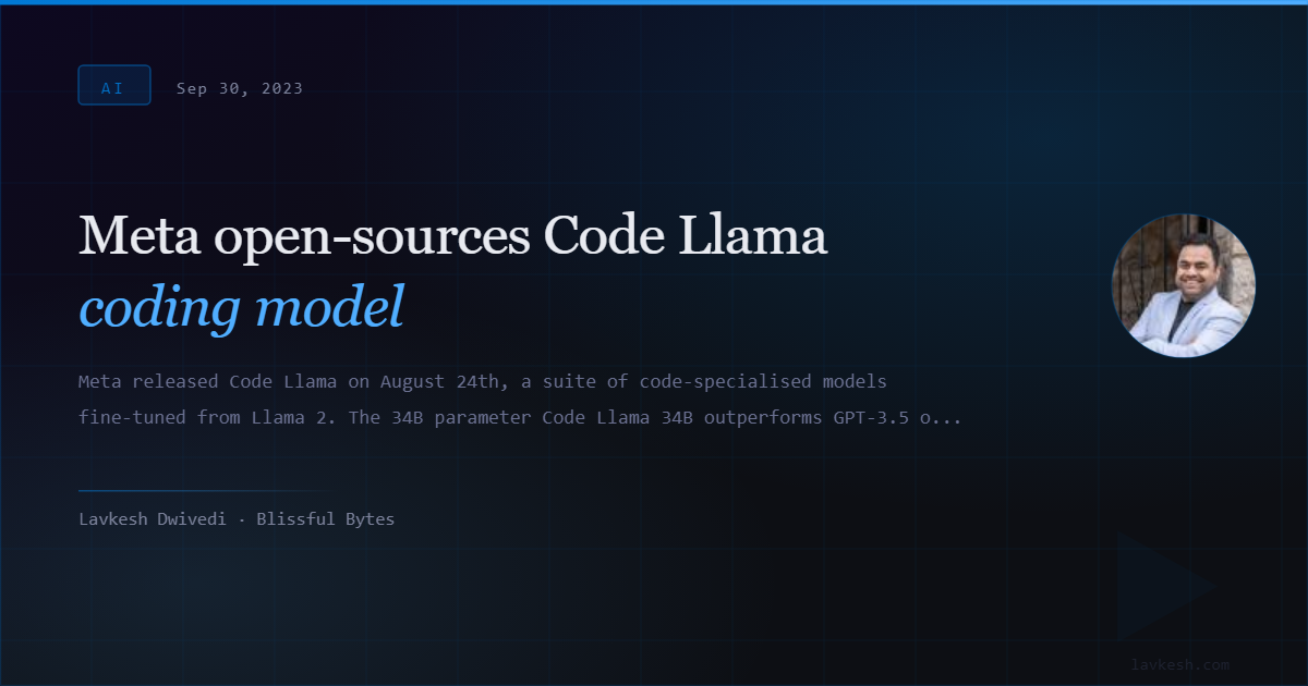 Meta open-sources Code Llama coding model
