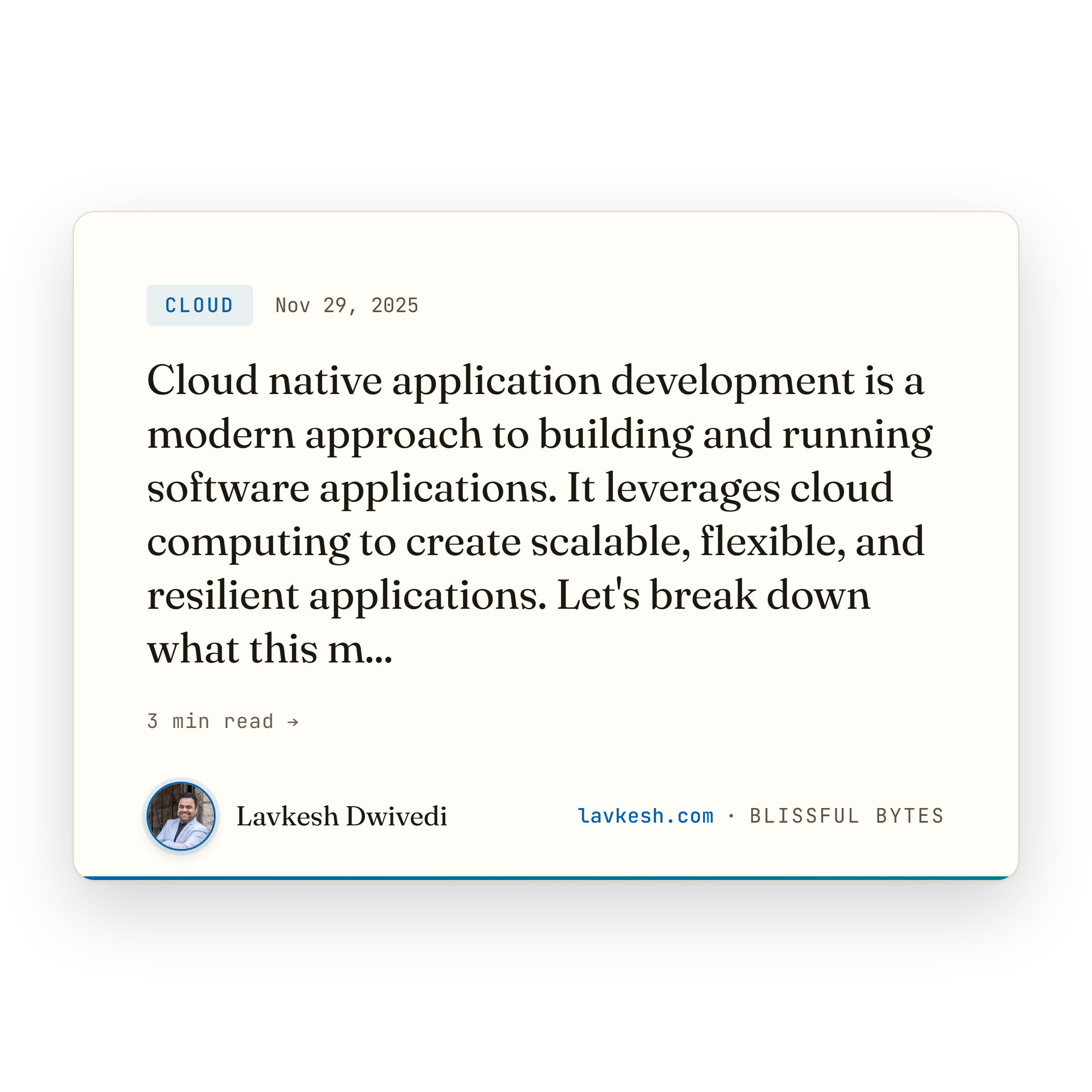 The Core Ideas Behind Cloud Native Development